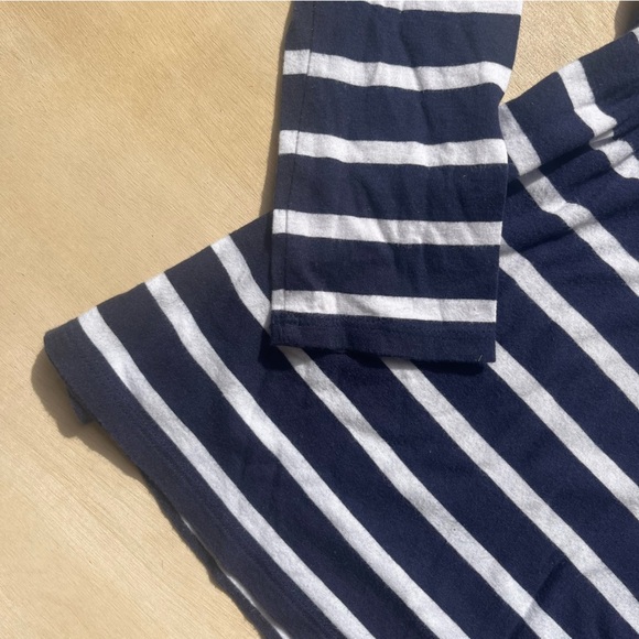 Vintage Gap Casual Striped Navy Long Sleeve Crew full length Shirt women’s xs - Picture 2 of 8
